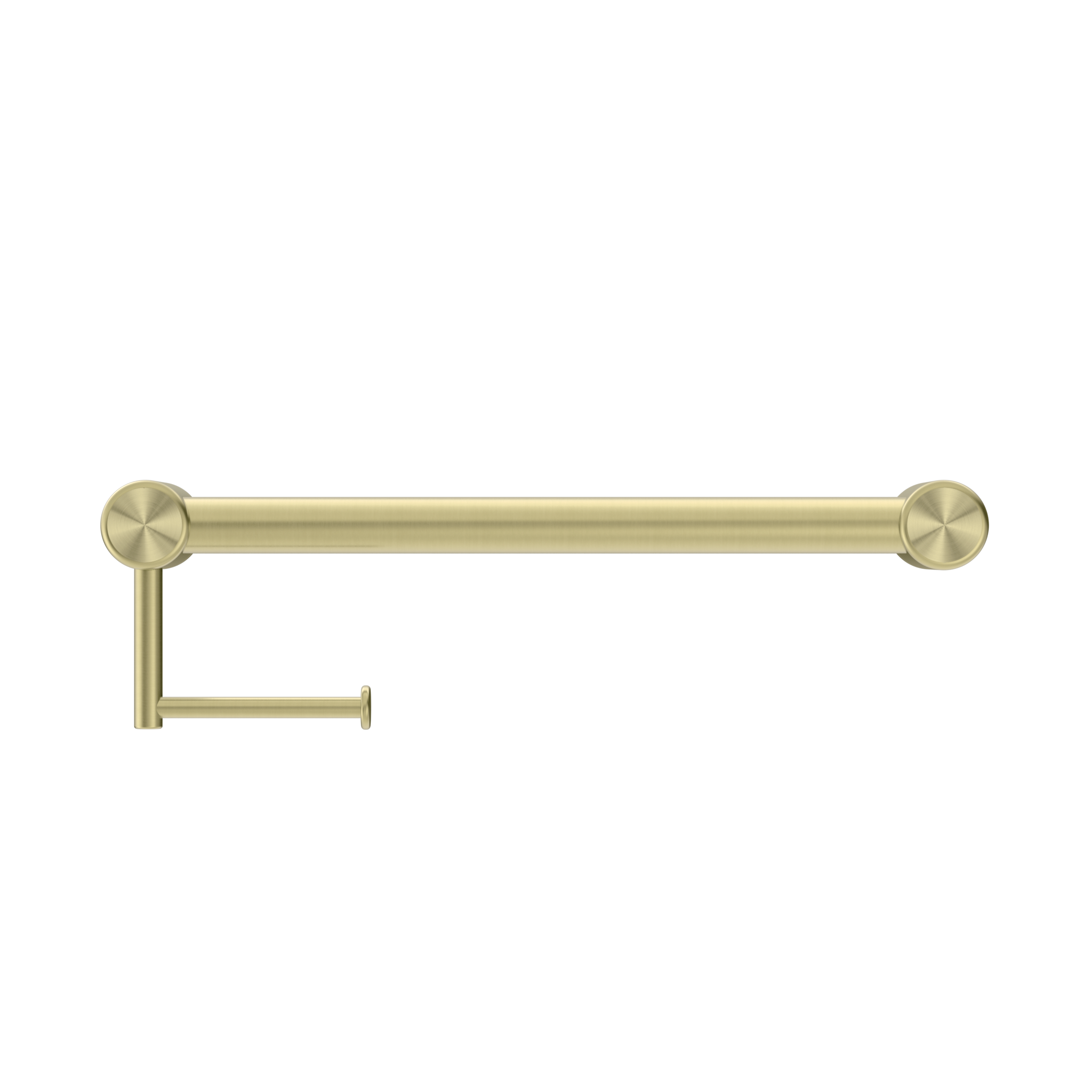 Mecca Care 32mm Grab Rail With Toilet Roll Holder 450mm Brushed Gold