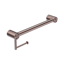 Mecca Care 32mm Grab Rail With Toilet Roll Holder 450mm Brushed Bronze