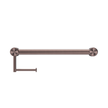 Mecca Care 32mm Grab Rail With Toilet Roll Holder 450mm Brushed Bronze