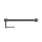 Mecca Care 32mm Grab Rail With Toilet Roll Holder 450mm Gun Metal
