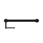 Mecca Care 32mm Grab Rail With Toilet Roll Holder 450mm Matte Black