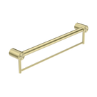Mecca Care 32mm Grab Rail With Towel Holder 600mm Brushed Gold