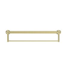 Mecca Care 32mm Grab Rail With Towel Holder 600mm Brushed Gold