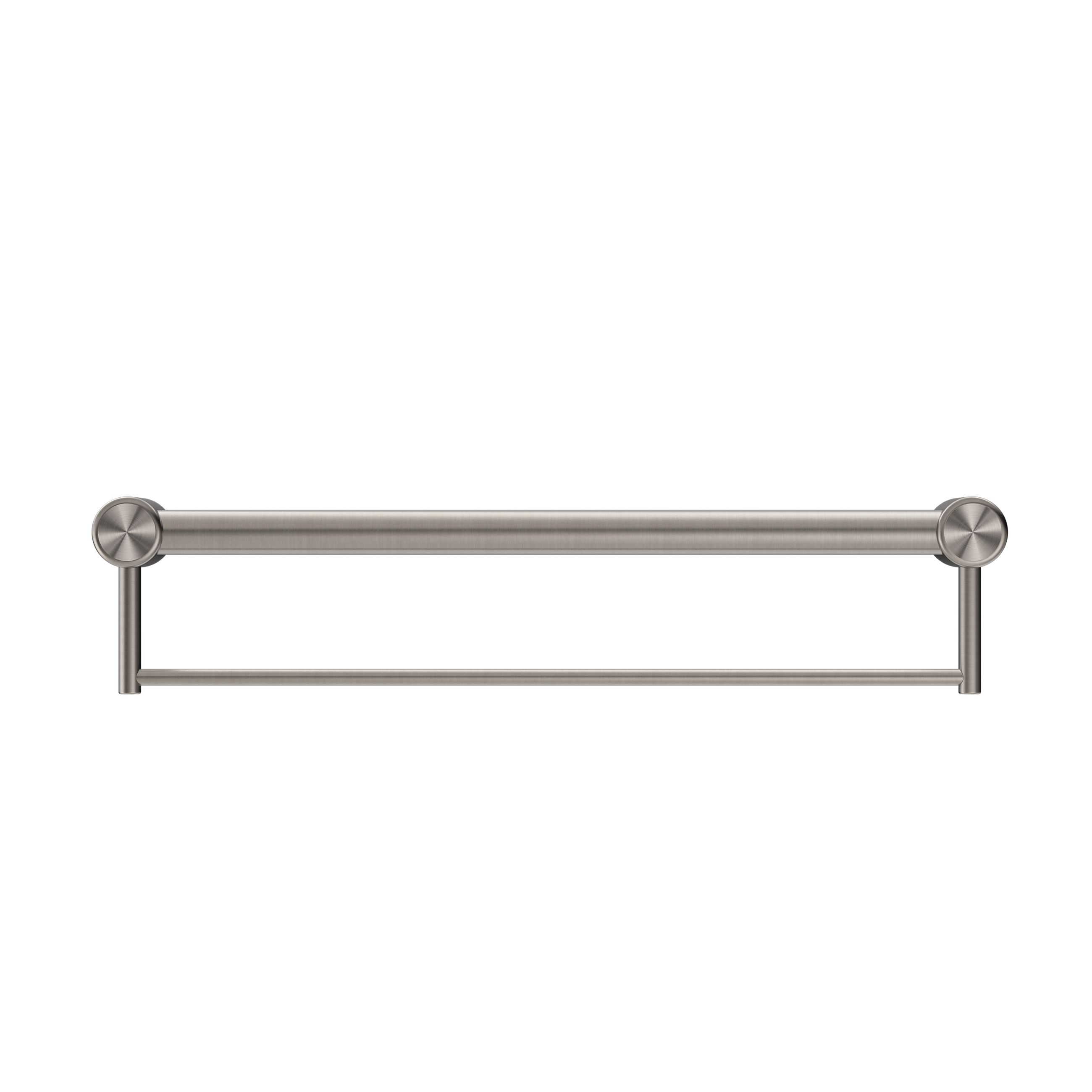 Mecca Care 32mm Grab Rail With Towel Holder 600mm Brushed Nickel