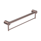 Mecca Care 32mm Grab Rail With Towel Holder 600mm Brushed Bronze