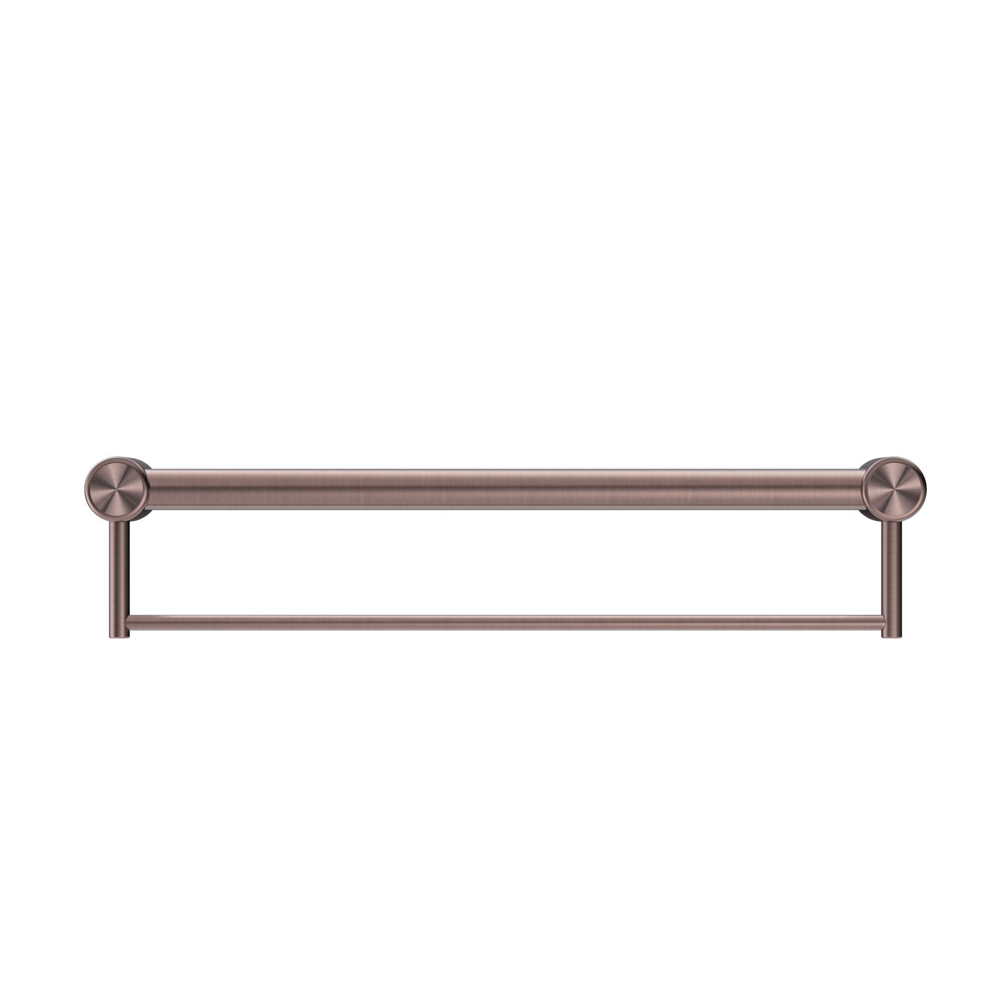 Mecca Care 32mm Grab Rail With Towel Holder 600mm Brushed Bronze