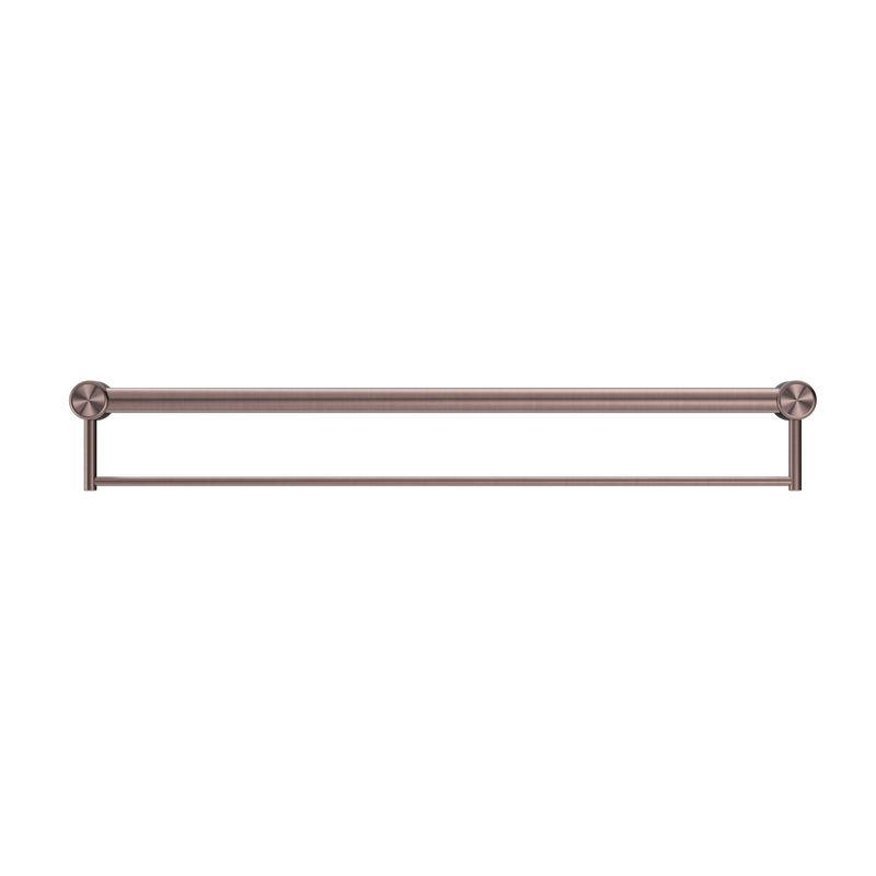 Mecca Care 32mm Grab Rail With Towel Holder 900mm Brushed Bronze