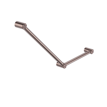 Mecca Care 32mm Ambulant Toilet Grab Rail 45 Degree 750X450mm Brushed Bronze