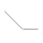 Mecca Care 32mm Ambulant Toilet Grab Rail 45 Degree 750X450mm Chrome