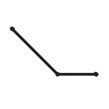Mecca Care 32mm Ambulant Toilet Grab Rail 45 Degree 750X450mm Matte Black