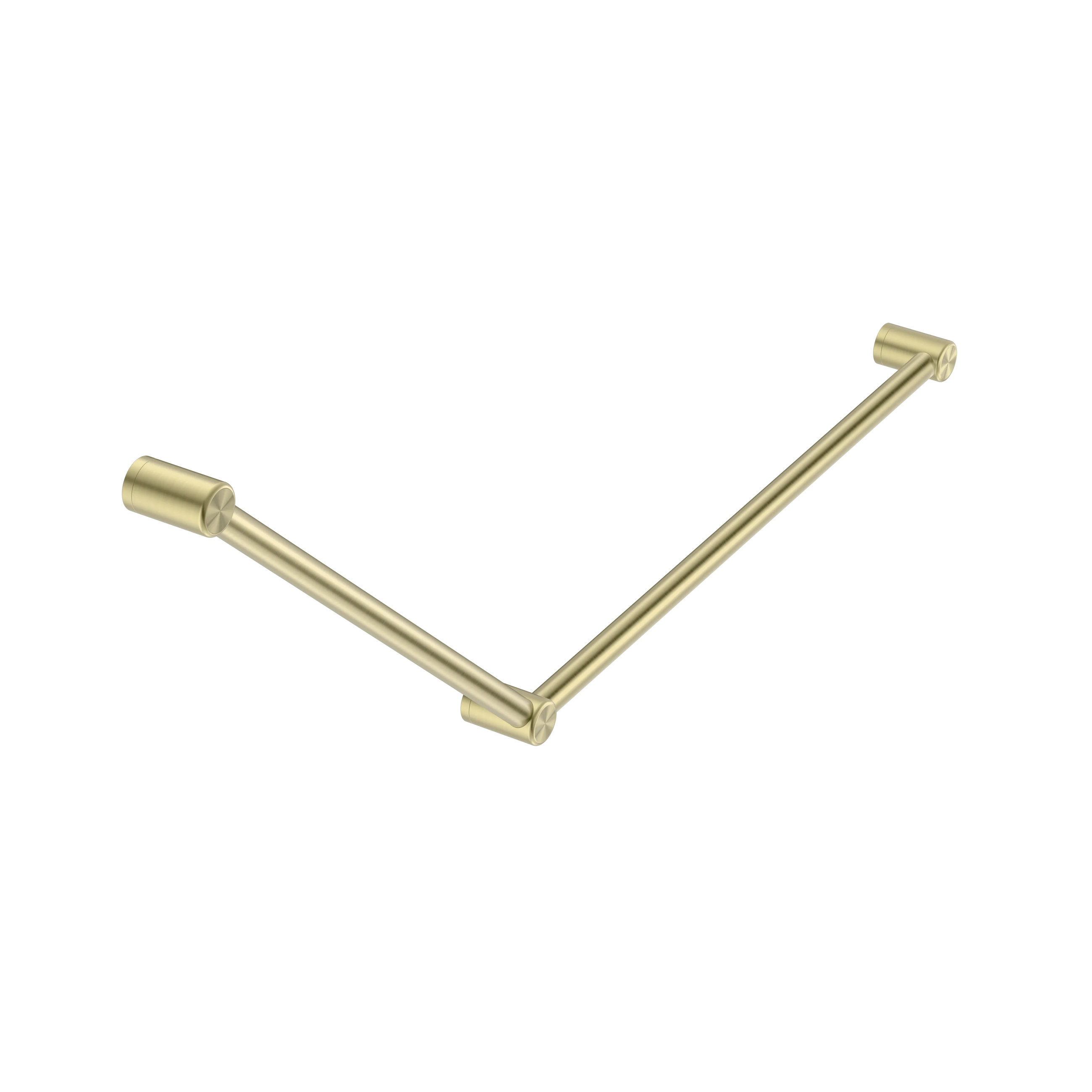Mecca Care 32mm DDA Accessible Toilet Grab Rail Set 45 Degree 750X900mm Brushed Gold