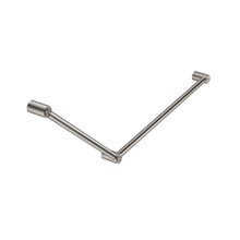 Mecca Care 32mm DDA Accessible Toilet Grab Rail Set 45 Degree 750X900mm Brushed Nickel