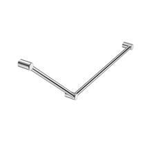 Mecca Care 32mm DDA Accessible Toilet Grab Rail Set 45 Degree 750X900mm Chrome