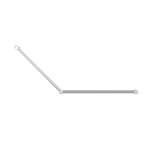 Mecca Care 32mm DDA Accessible Toilet Grab Rail Set 45 Degree 750X900mm Chrome