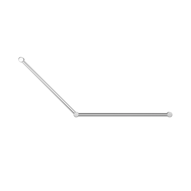 Mecca Care 32mm DDA Accessible Toilet Grab Rail Set 45 Degree 750X900mm Chrome