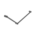 Mecca Care 32mm DDA Accessible Toilet Grab Rail Set 45 Degree 750X900mm Gun Metal