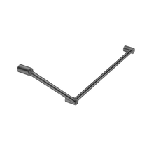 Mecca Care 32mm DDA Accessible Toilet Grab Rail Set 45 Degree 750X900mm Gun Metal