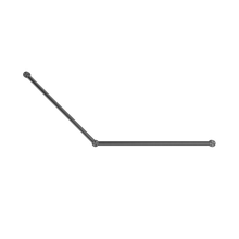 Mecca Care 32mm DDA Accessible Toilet Grab Rail Set 45 Degree 750X900mm Gun Metal