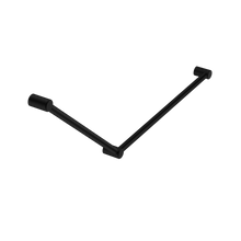Mecca Care 32mm DDA Accessible Toilet Grab Rail Set 45 Degree 750X900mm Matte Black