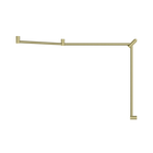 Mecca Care 32mm DDA Accessible Toilet Grab Rail Set 45 Degree Continuous 750X965X1025mm Brushed Gold