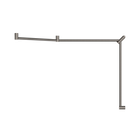 Mecca Care 32mm DDA Accessible Toilet Grab Rail Set 45 Degree Continuous 750X965X1025mm Brushed Nickel