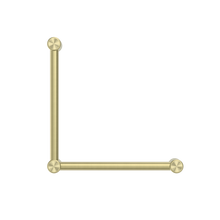 Mecca Care 32mm Ambulant Toilet Grab Rail 90 Degree 450X450mm Brushed Gold