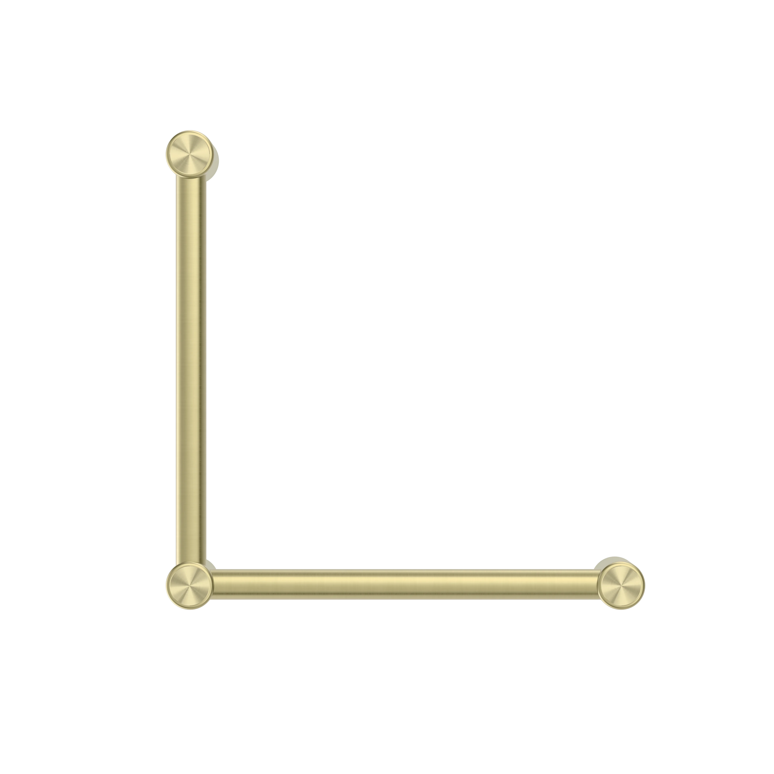Mecca Care 32mm Ambulant Toilet Grab Rail 90 Degree 450X450mm Brushed Gold