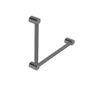 Mecca Care 32mm Ambulant Toilet Grab Rail 90 Degree 450X450mm Gun Metal