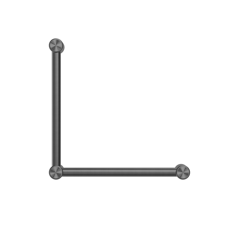 Mecca Care 32mm Ambulant Toilet Grab Rail 90 Degree 450X450mm Gun Metal