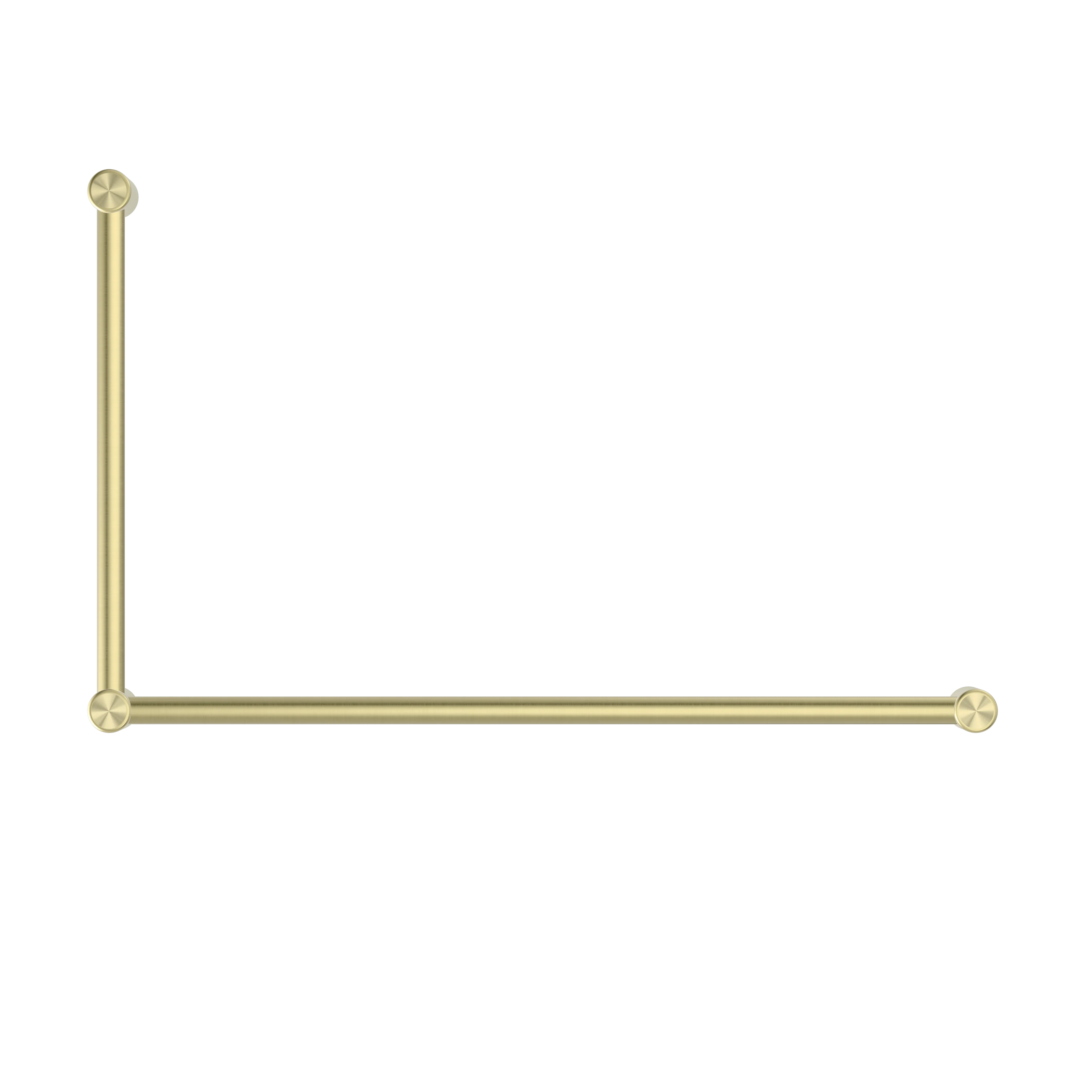 Mecca Care 32mm DDA Accessible Toilet Grab Rail Set 90 Degree 600X1000mm Brushed Gold