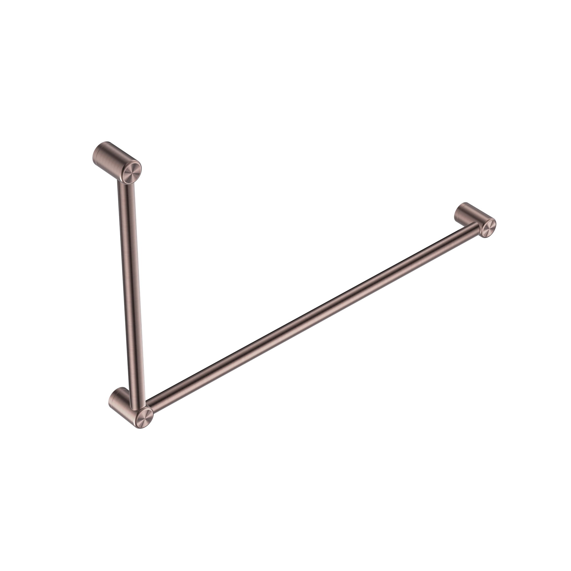 Mecca Care 32mm DDA Accessible Toilet Grab Rail Set 90 Degree 600X1000mm Brushed Bronze