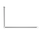 Mecca Care 32mm DDA Accessible Toilet Grab Rail Set 90 Degree 600X1000mm Chrome