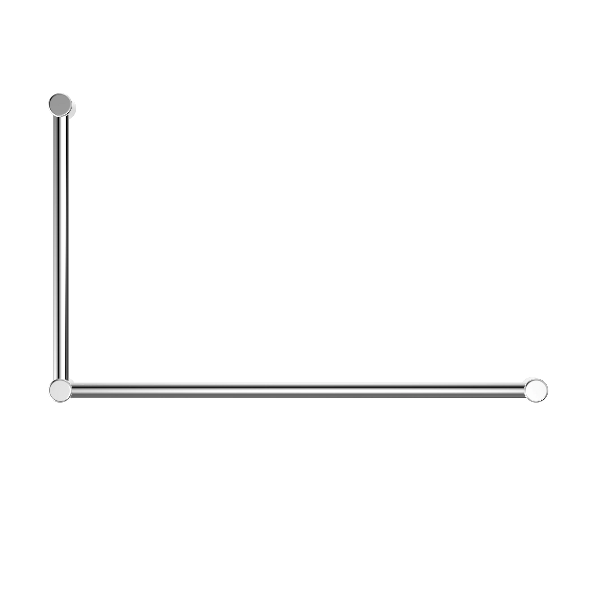 Mecca Care 32mm DDA Accessible Toilet Grab Rail Set 90 Degree 600X1000mm Chrome