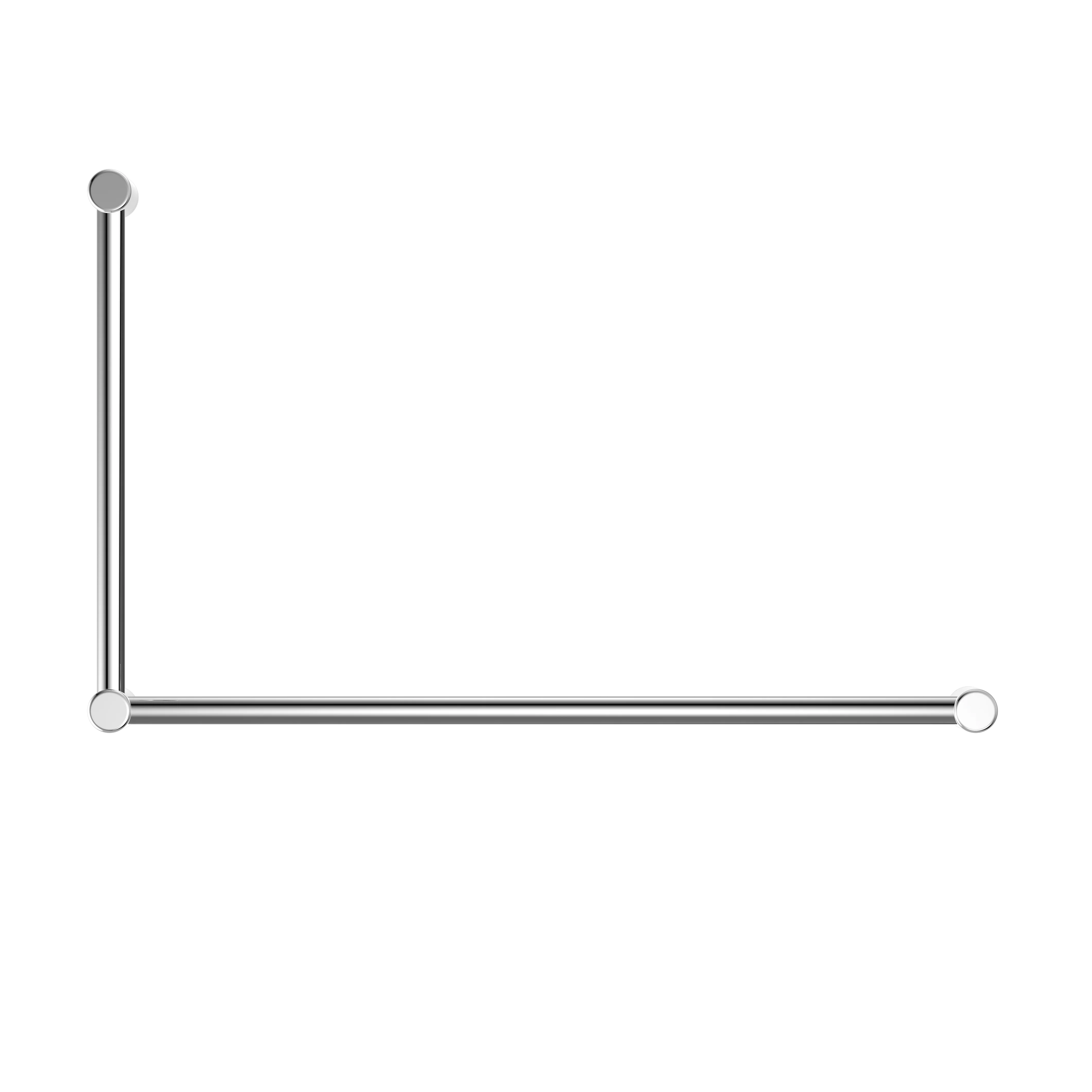 Mecca Care 32mm DDA Accessible Toilet Grab Rail Set 90 Degree 600X1000mm Chrome