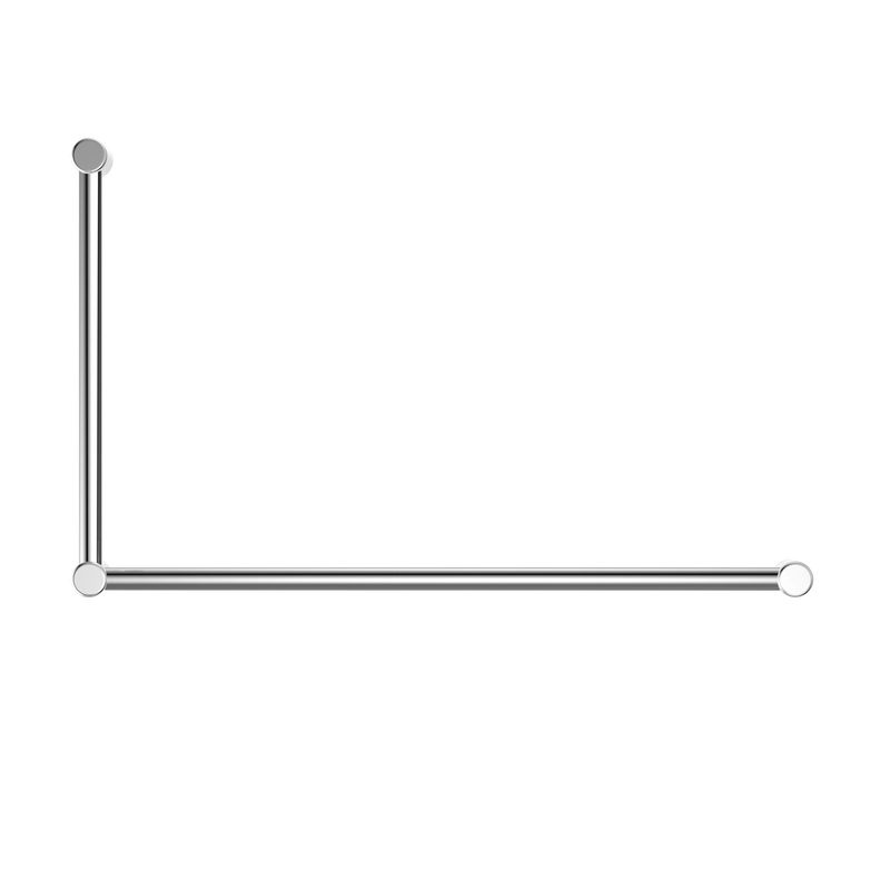 Mecca Care 32mm DDA Accessible Toilet Grab Rail Set 90 Degree 600X1000mm Chrome