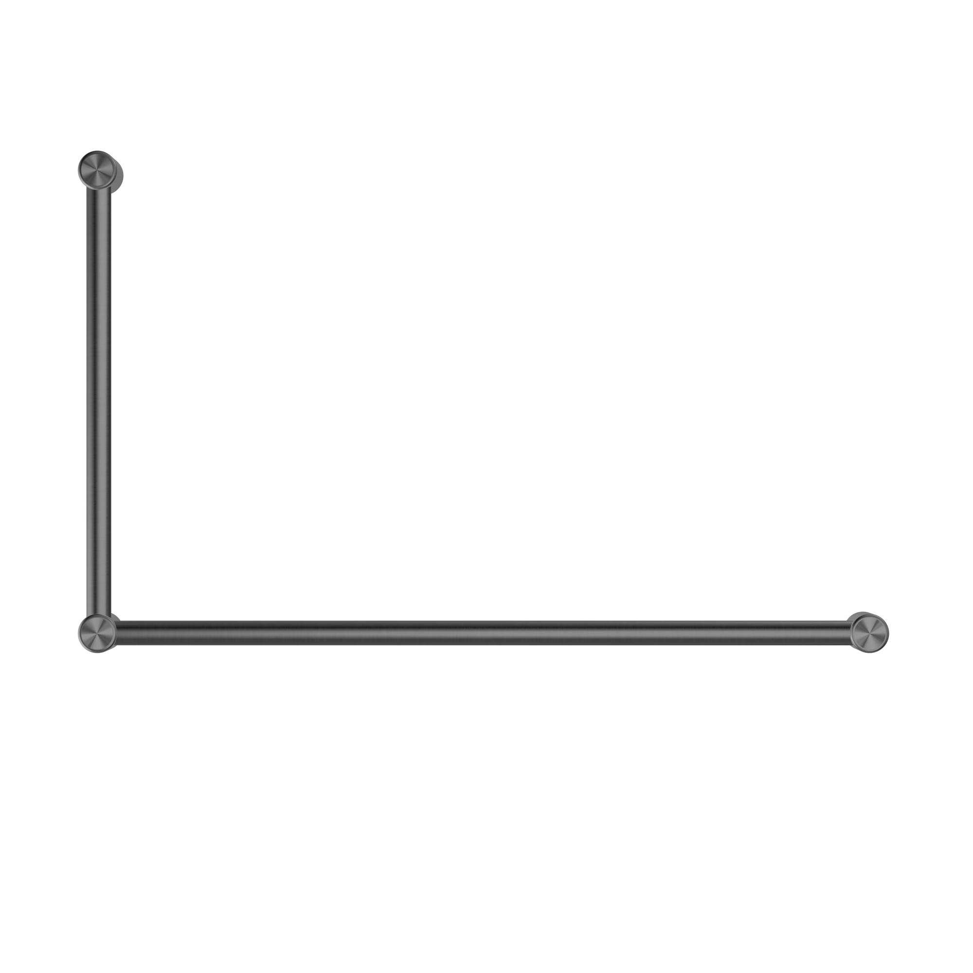 Mecca Care 32mm DDA Accessible Toilet Grab Rail Set 90 Degree 600X1000mm Gun Metal