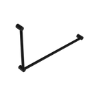 Mecca Care 32mm DDA Accessible Toilet Grab Rail Set 90 Degree 600X1000mm Matte Black