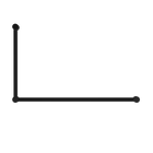 Mecca Care 32mm DDA Accessible Toilet Grab Rail Set 90 Degree 600X1000mm Matte Black