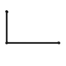 Mecca Care 32mm DDA Accessible Toilet Grab Rail Set 90 Degree 600X1000mm Matte Black
