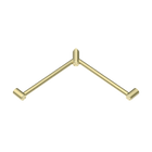 Mecca Care 32mm Wrap Around Corner Grab Rail 600X600mm Brushed Gold