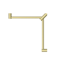 Mecca Care 32mm Wrap Around Corner Grab Rail 600X600mm Brushed Gold