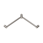 Mecca Care 32mm Wrap Around Corner Grab Rail 600X600mm Brushed Nickel
