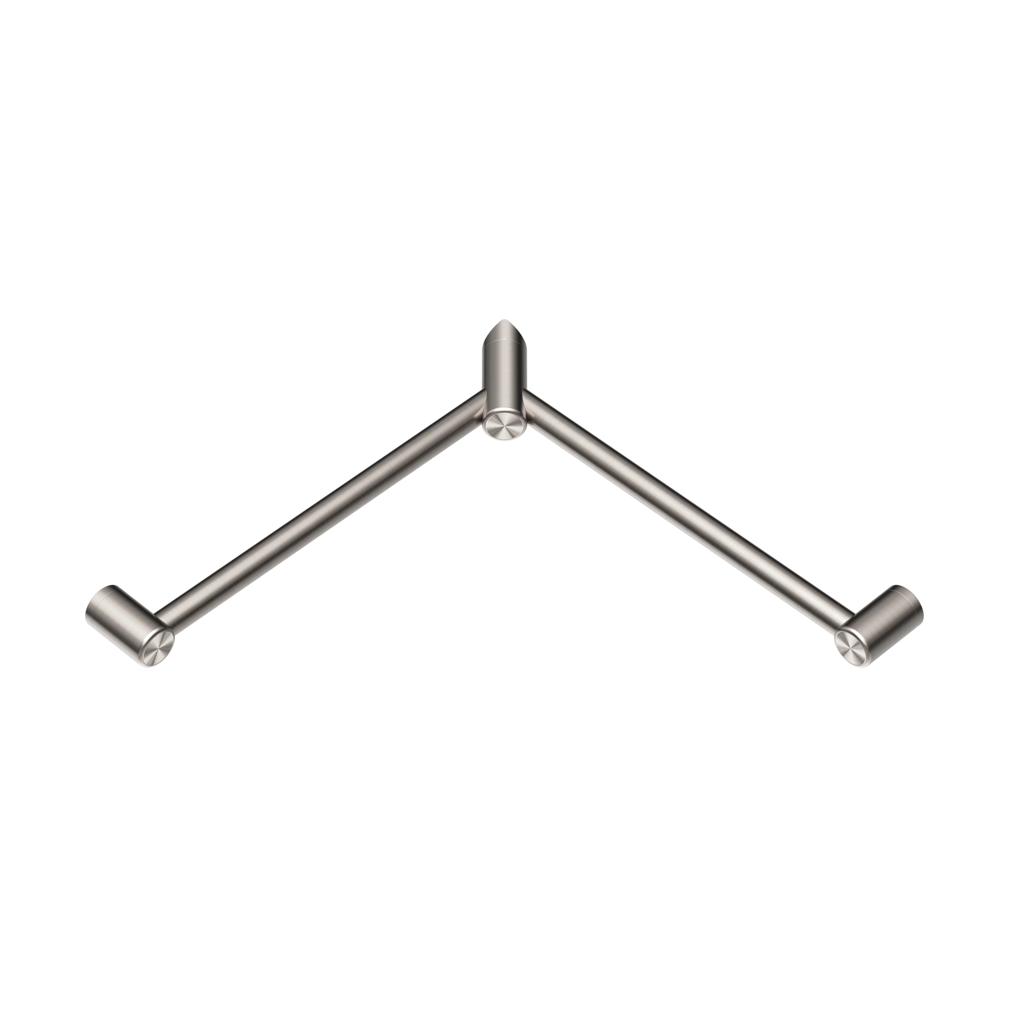 Mecca Care 32mm Wrap Around Corner Grab Rail 600X600mm Brushed Nickel