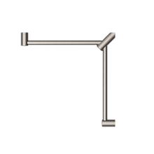 Mecca Care 32mm Wrap Around Corner Grab Rail 600X600mm Brushed Nickel