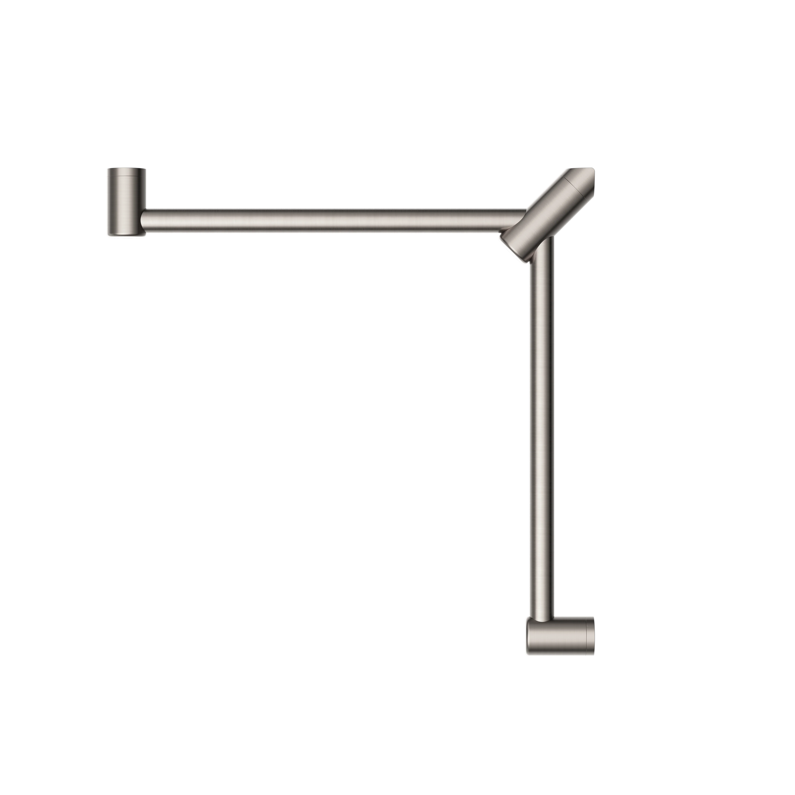 Mecca Care 32mm Wrap Around Corner Grab Rail 600X600mm Brushed Nickel