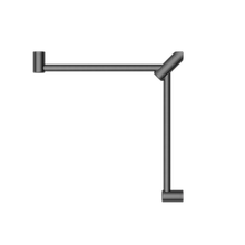 Mecca Care 32mm Wrap Around Corner Grab Rail 600X600mm Gun Metal