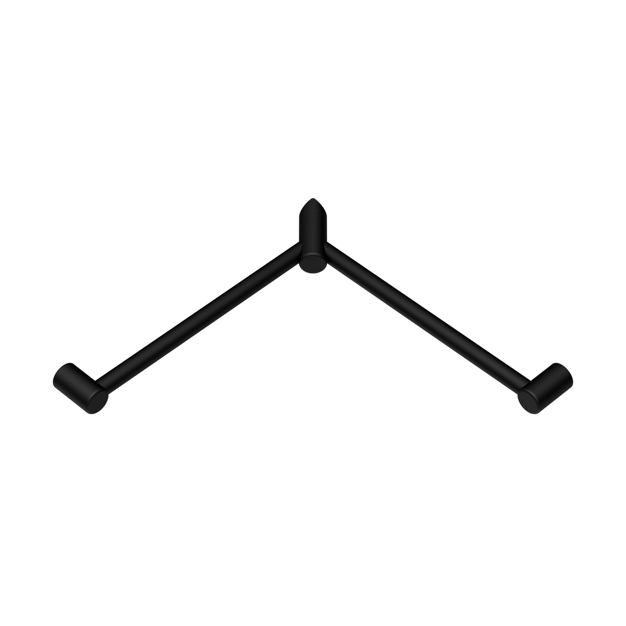 Mecca Care 32mm Wrap Around Corner Grab Rail 600X600mm Matte Black
