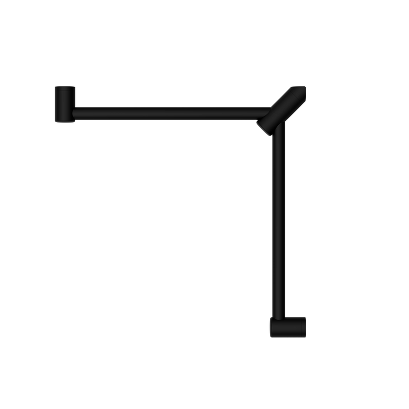 Mecca Care 32mm Wrap Around Corner Grab Rail 600X600mm Matte Black