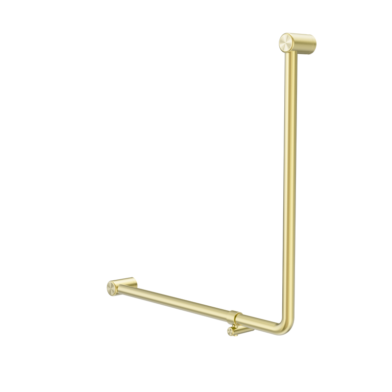 Mecca Care 32mm 90 Degree NZ4121 Accessible Toilet Grab Rail 750X750mm Brushed Gold