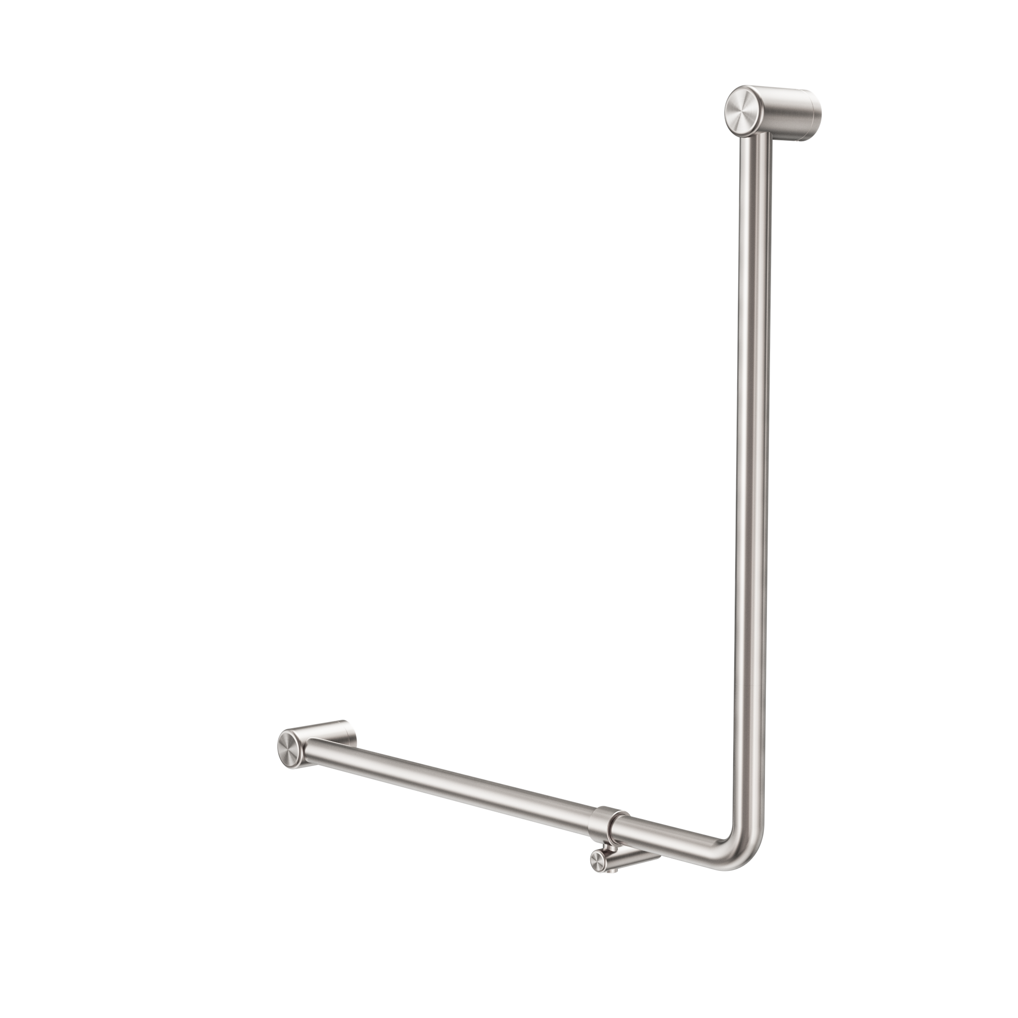 Mecca Care 32mm 90 Degree NZ4121 Accessible Toilet Grab Rail 750X750mm Brushed Nickel